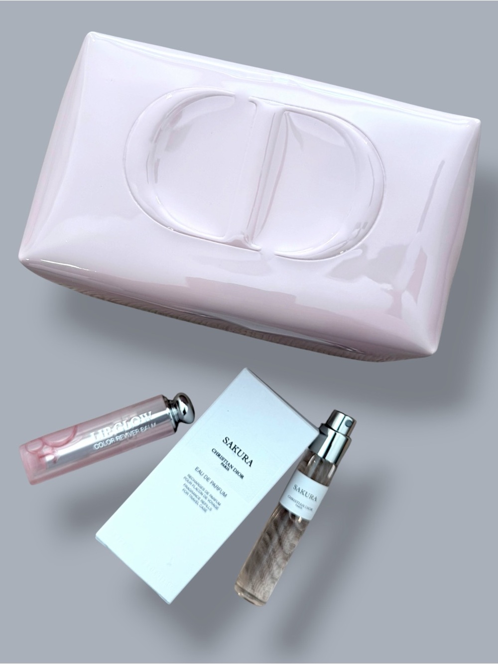 Dior GWP Pink Cosmetic Pouch, Sakura Travel size & Lip Glow